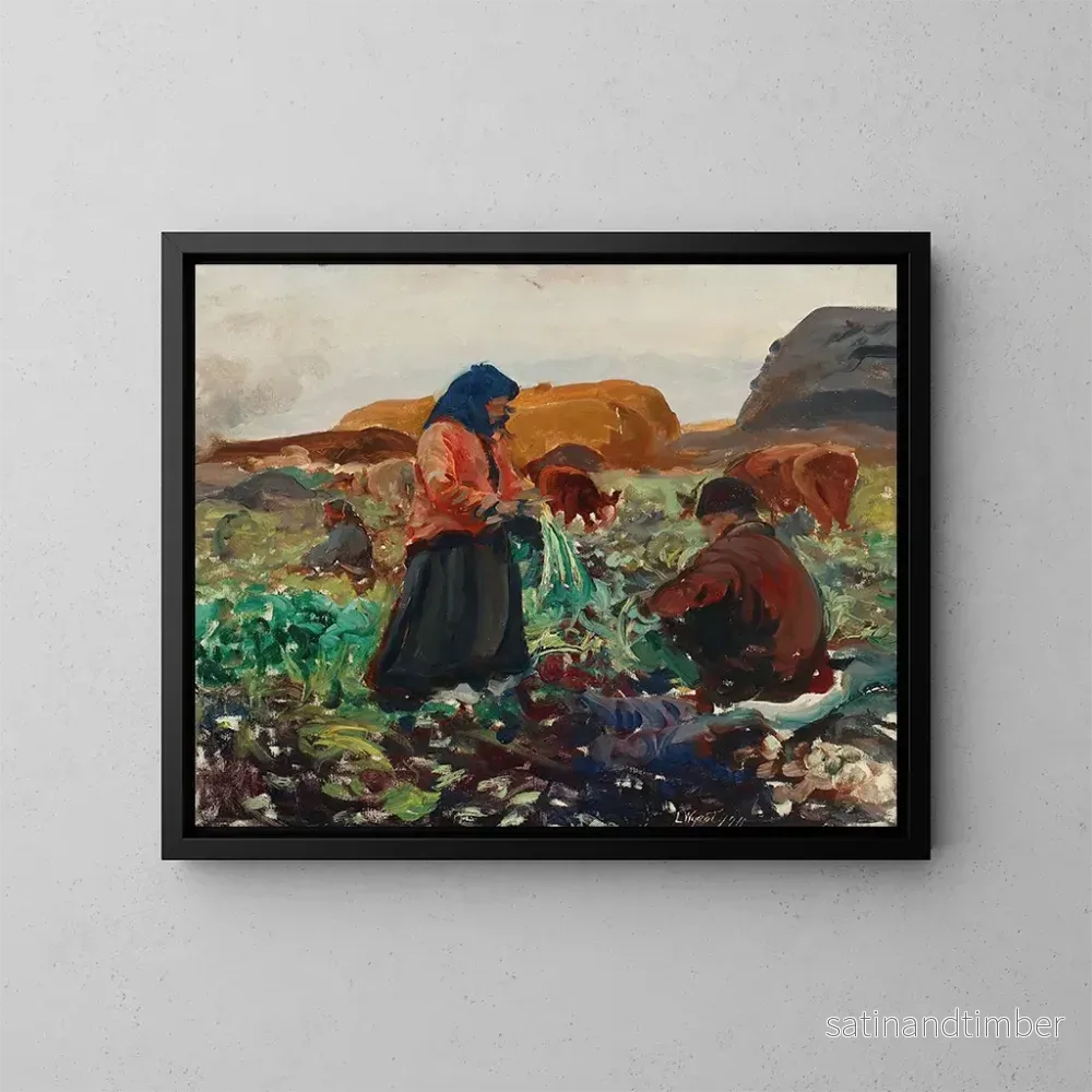Reproduktion av målningen Skörd av betor II - Leon Wyczółkowski