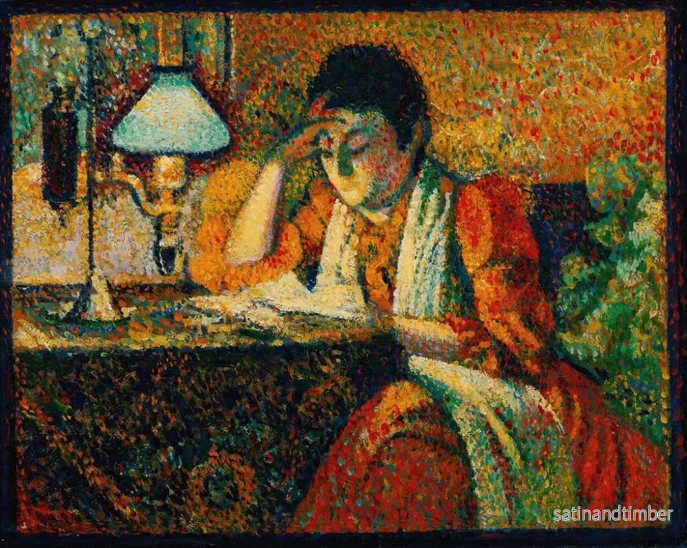 Reproduktion av målningen La Liseuse - Georges Lemmen - Bild 2