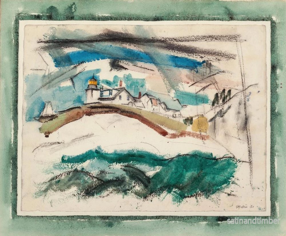 Reproduktion av målningen Färjetorn i Stonington, Maine - John Marin - Bild 2
