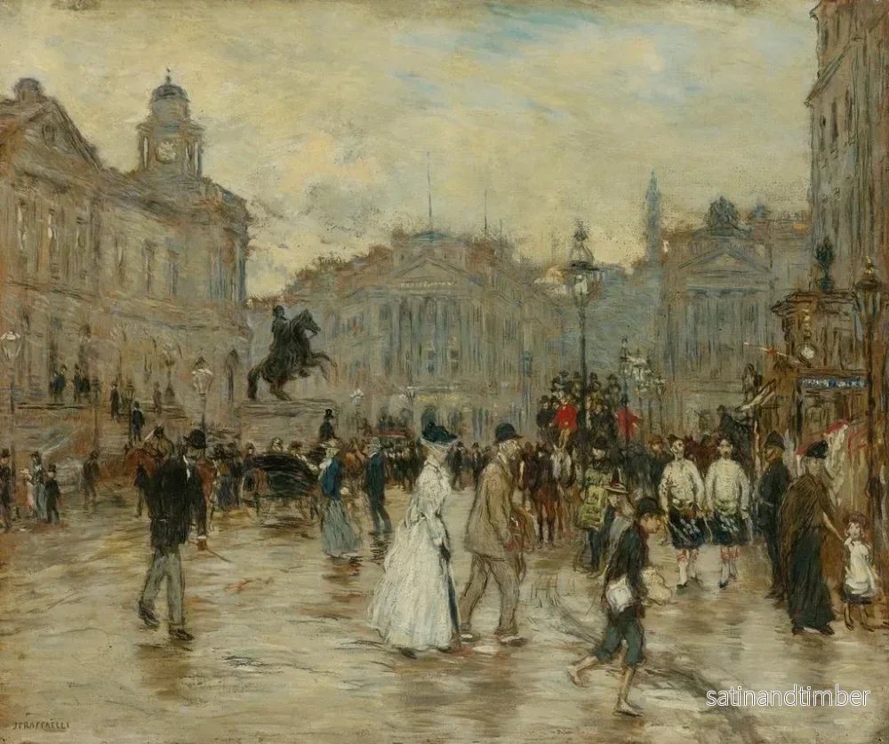 Reproduktion av målningen Rue des Princesses, Edinburgh - Jean François Raffaëlli - Bild 2