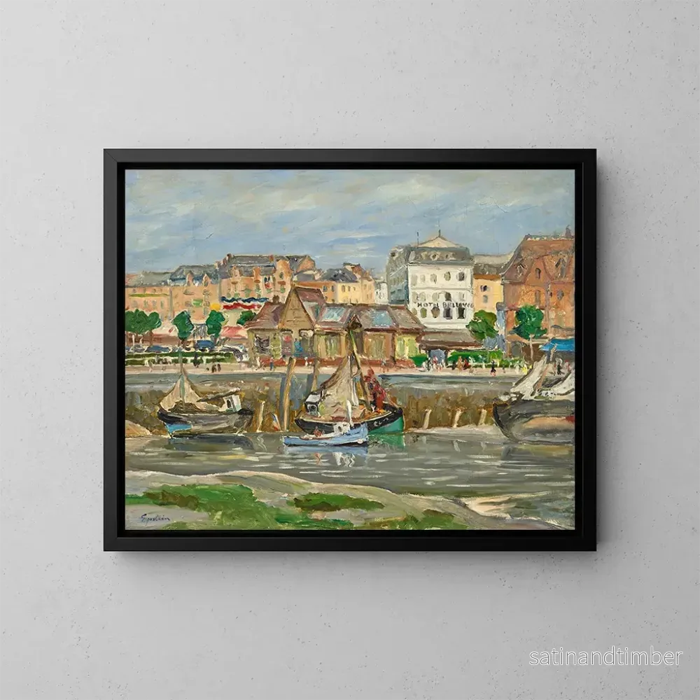Reproduktion av målningen Vue du port - Henri Epstein