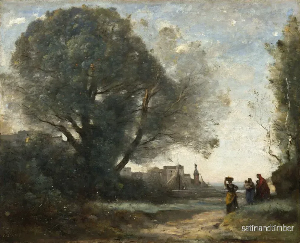 Reproduktion av målningen Souvenir de Terracina - Jean-Baptiste-Camille Corot - Bild 2