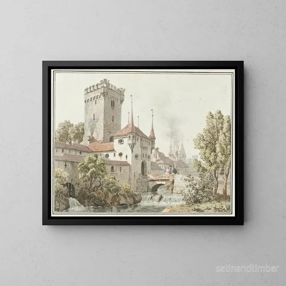 Reproduktion av målningen Bern Golatenmattgate - Johann Jakob Biedermann