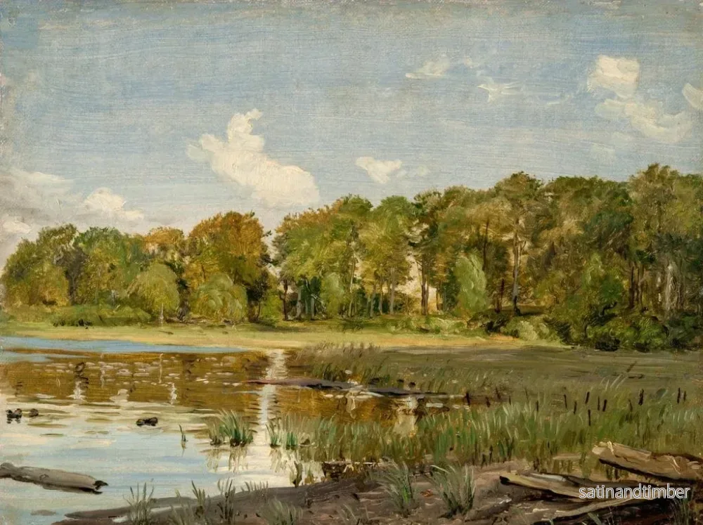Reproduktion av målningen vid Gurresjöns strand, Danmark - P. C. Skovgaard - Bild 2