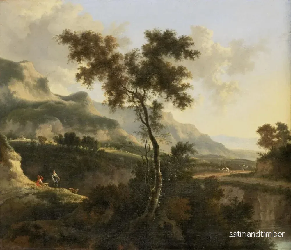 Reproduktion av målningen Landskap med berg - Jan Hackaert - Bild 2
