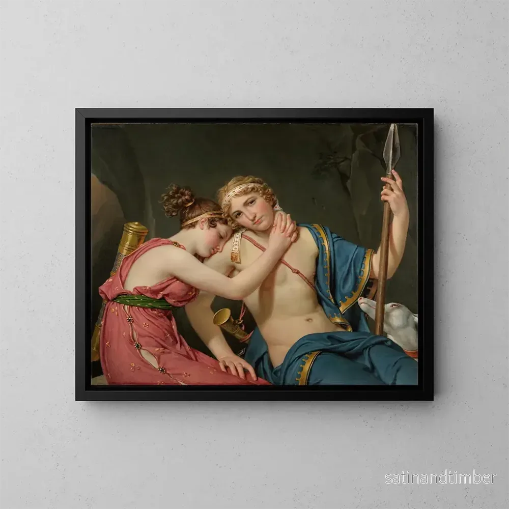 Reproduktion av målningen Le départ de Télémaque et d'Eucharis - Jacques Louis David