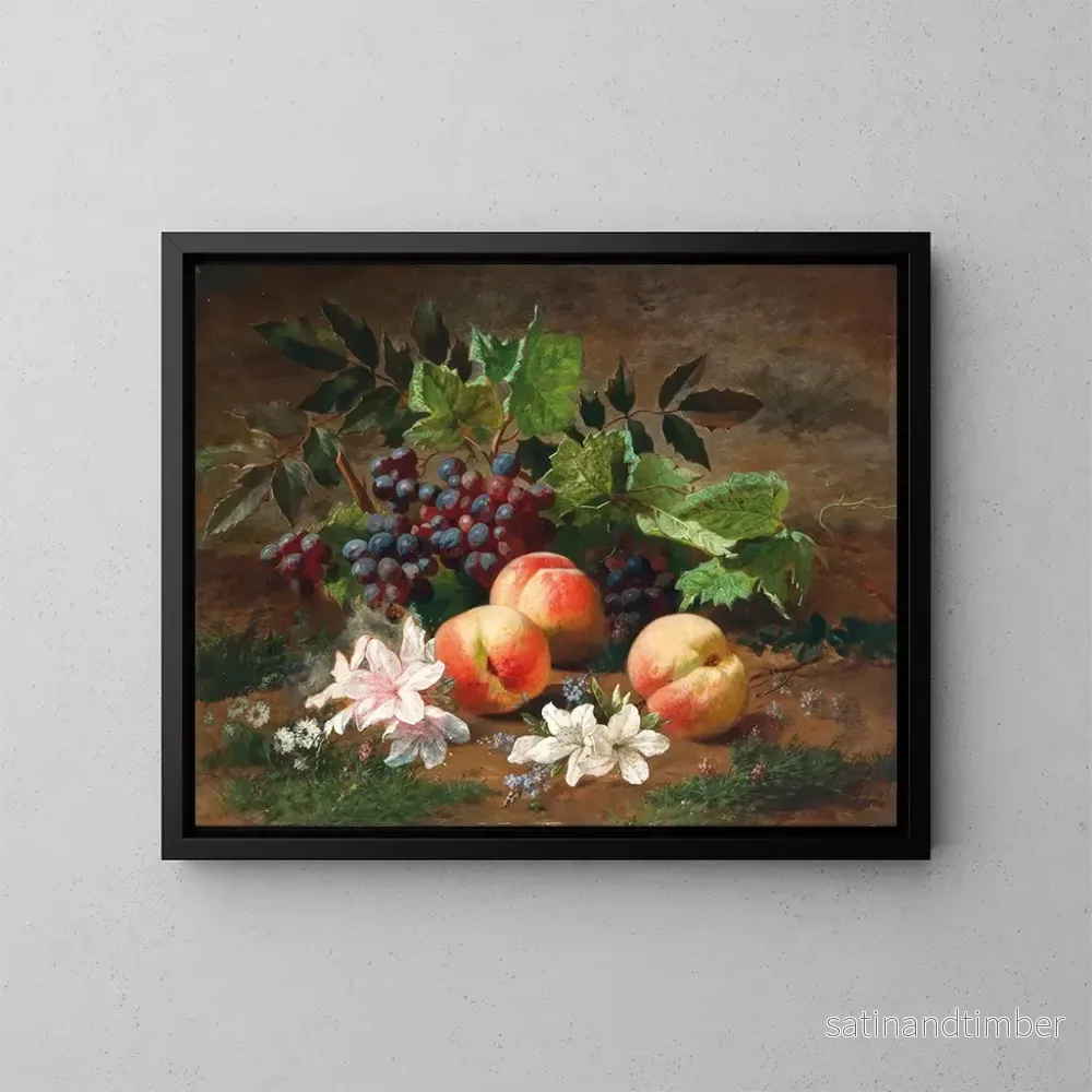 Reproduktion av målningen av frukt- och vinranka - Henri Rousseau