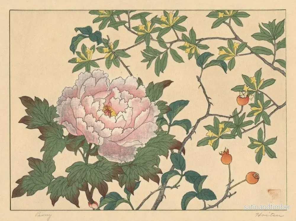 Reproduktion av målningen Pivoine - Sakai Hōitsu - Bild 2