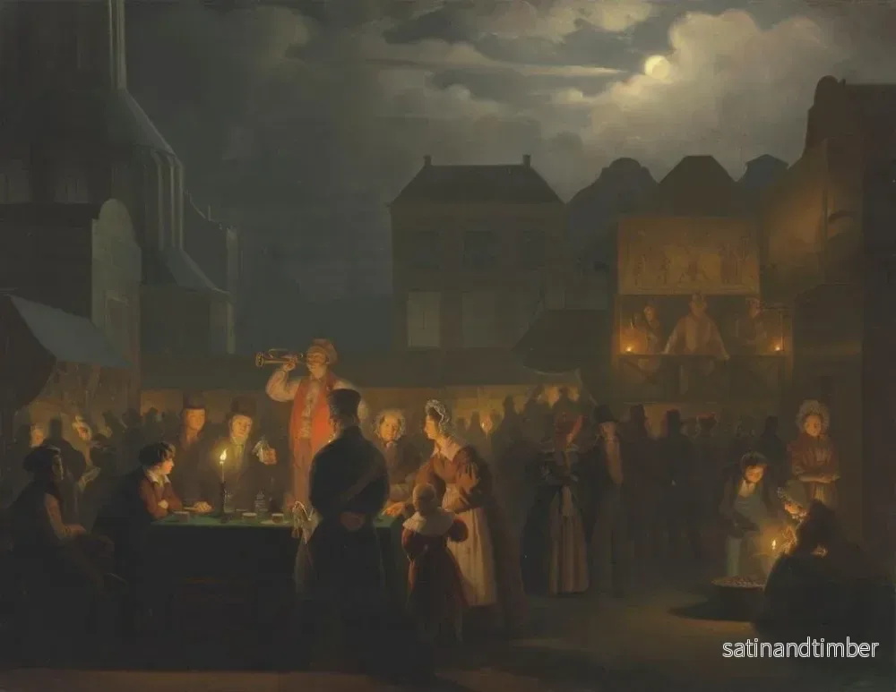 Reproduktion av målningen På marknaden - Petrus van Schendel - Bild 2