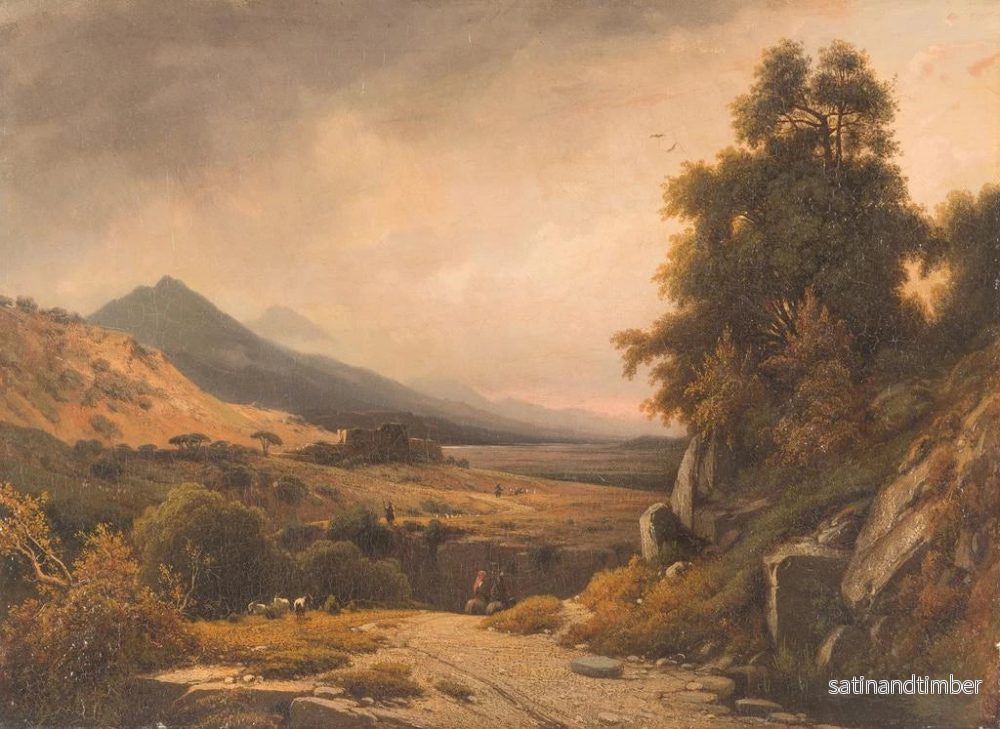 Reproduktion av målningen Landskap Italien med dekorativa figurer - Louis Auguste Lapito - Bild 2