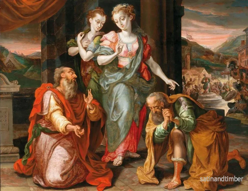 Reproduktion av målningen Judith och Holofernes, en allegori om kvinnlig kraft - Pseudo De Vos - Bild 2