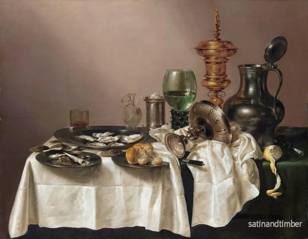 Reproduktion av målningen Naturtavla med en guldskål - Willem Claesz Heda - Bild 2