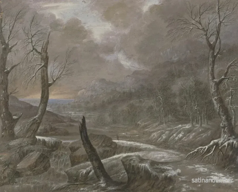 Reproduktion av målningen Landskapsvatten med en flod - Johann Nikolaus Gassner - Bild 2