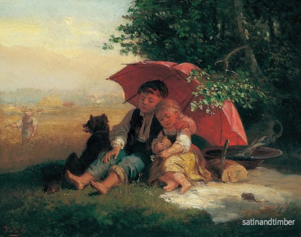 Reproduktion av målningen Barn under paraplyet - Julius Köckert - Bild 2
