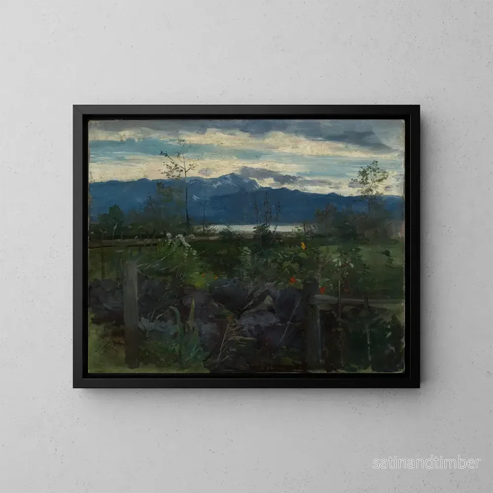 Reproduktion av målningen Gretchen vid sjöns kant - Ludwig von Löfftz