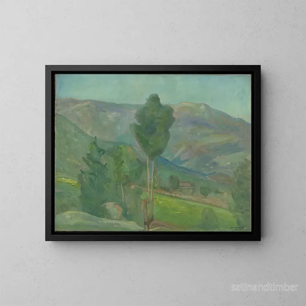 Reproduktion av målningen Vue de Seljord - Oluf Wold-Torne