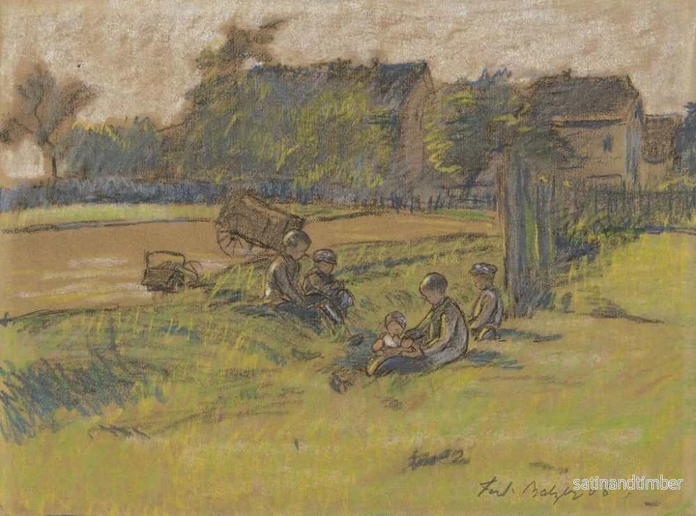 Reproduktion av målningen Barn i en äng - Ferdinand Balzer - Bild 2
