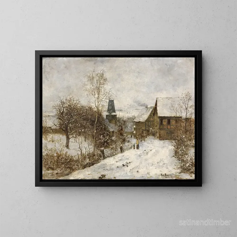 Reproduktion av målningen Oberweimar en hiver - Paul Baum