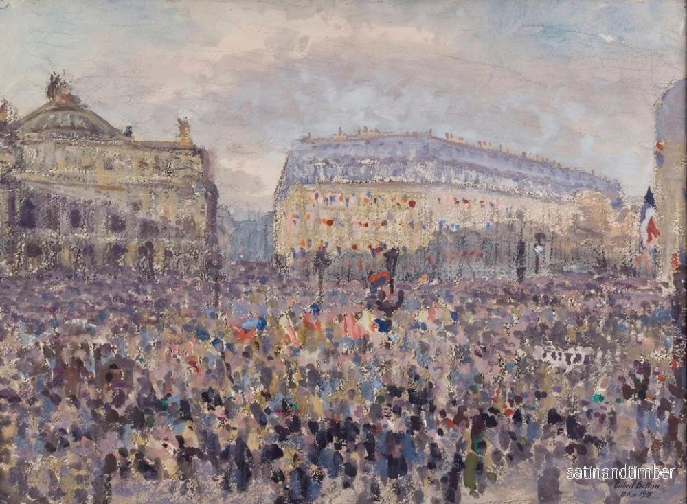 Reproduktion av målningen L'Opéra på 11 november 1918 - Louis-Gilbert Bellan - Bild 2
