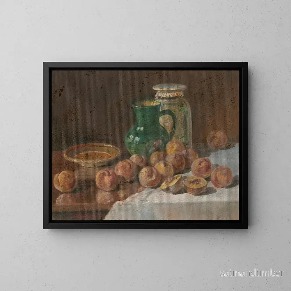 Reproduktion av målningen Flicka med rosor - Gustav Adolf Obendorf