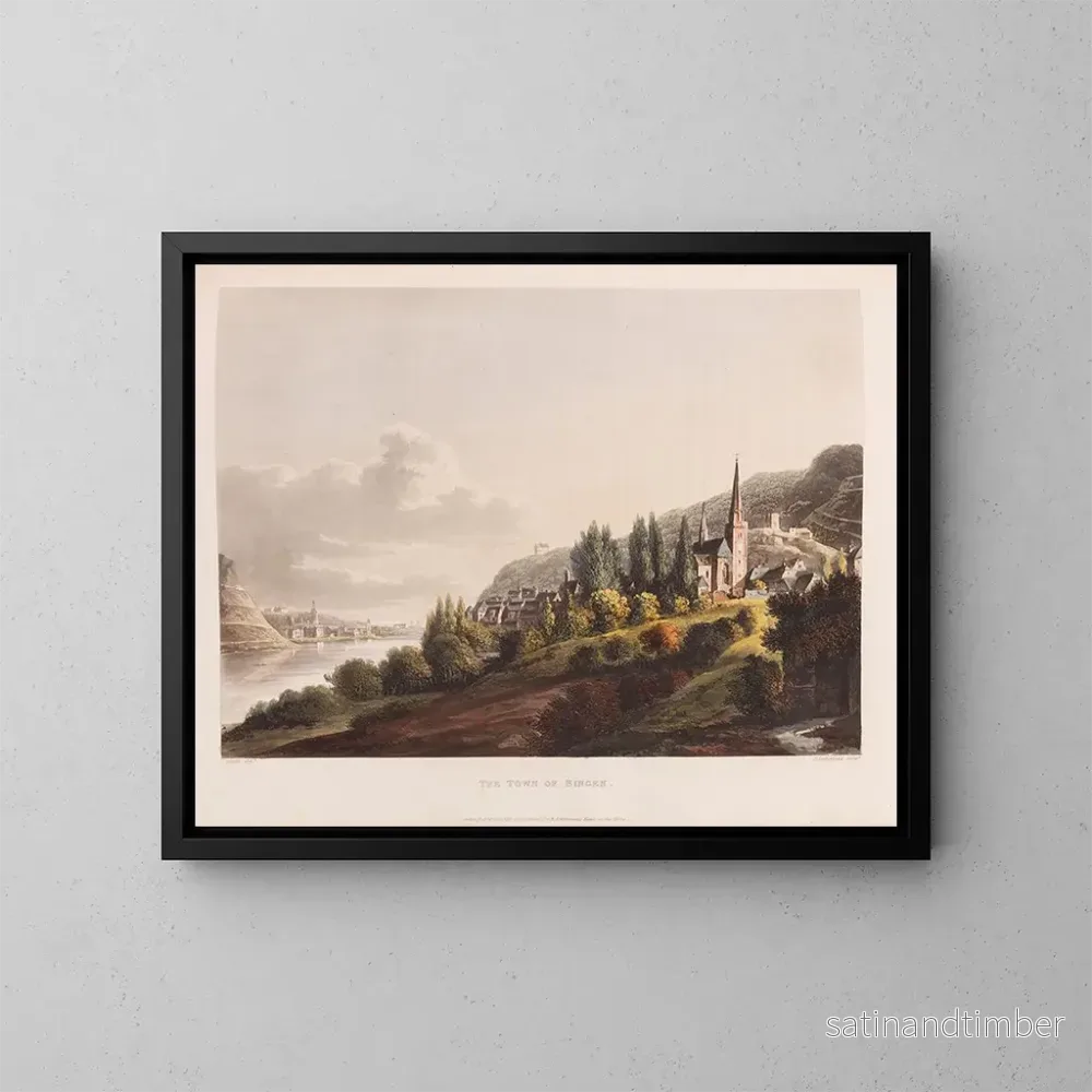 Reproduktion av målningen La ville de Beingen - Johann Isaak von Gerning