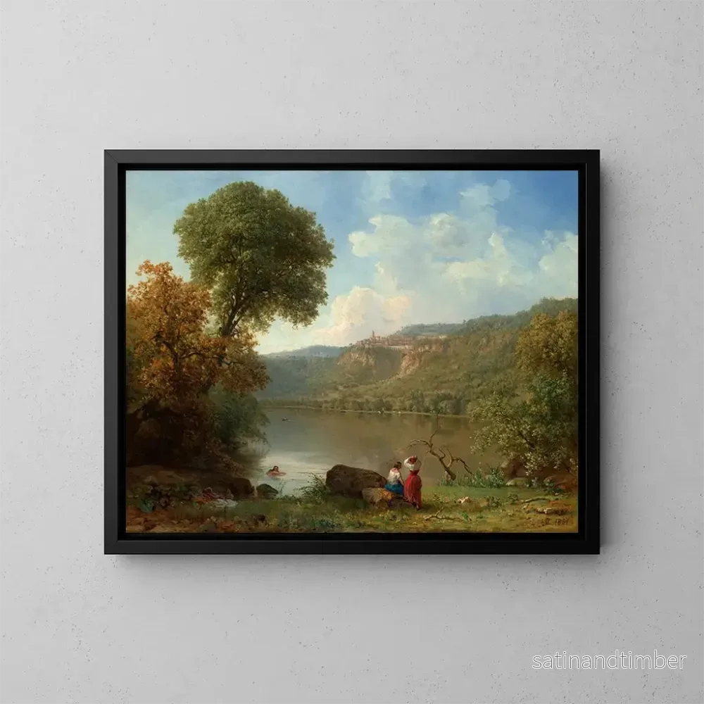 Reproduktion av målningen Lac Nemi - George Inness