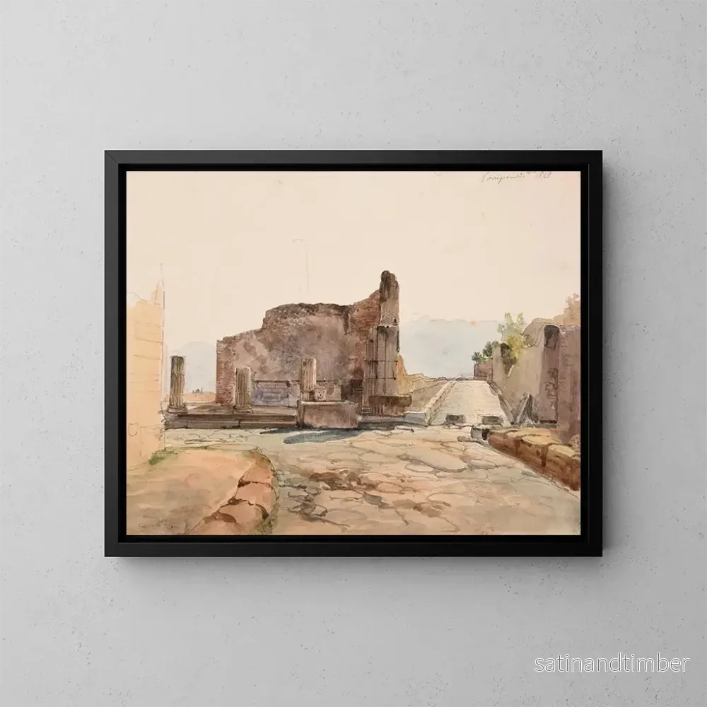 Reproduktion av målningen Rues et ruines de Pompéi – Jacques-Raymond Brascassat Reproduktion av målningen Rues et ruines de Pompéi – Jacques-Raymond Brascassat