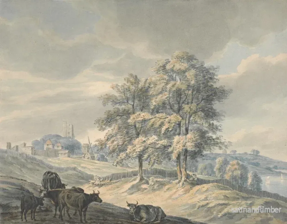 Reproduktion av målningen Vy mot Saint-Margaret i Rochester, Kent - John Cleveley den Yngre - Bild 2