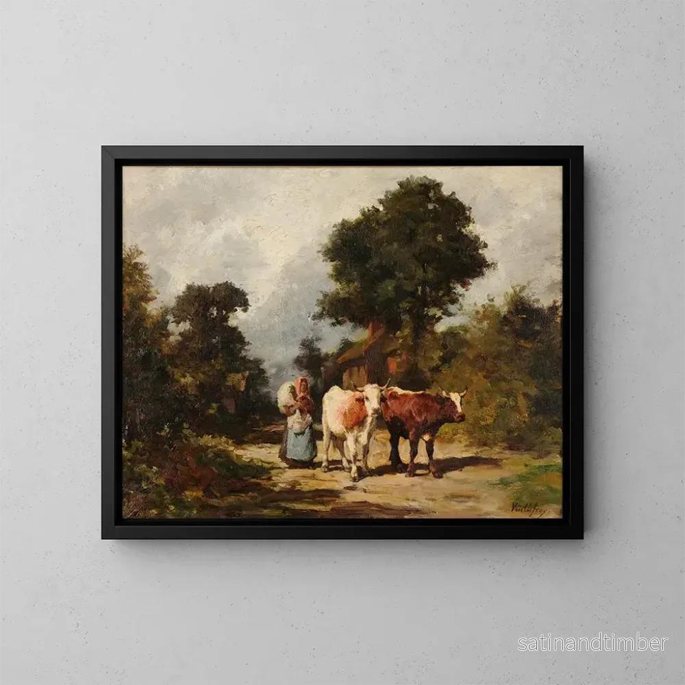 Reproduktion av målningen Le retour de la ferme - Dominique Félix de Vuillefroy