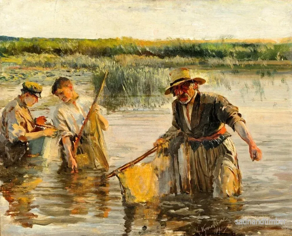 Reproduktion av målningen Fiskare - Leon Wyczółkowski - Bild 2