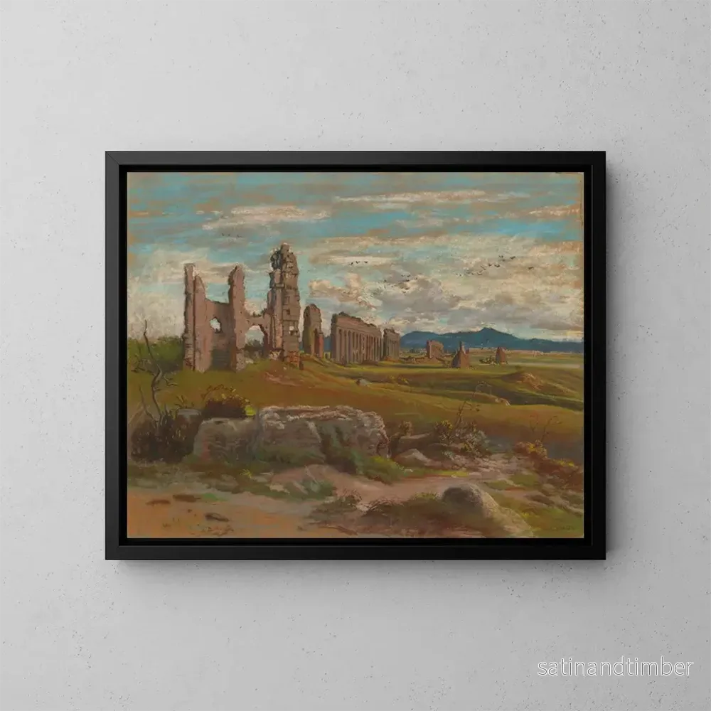 Reproduktion av målningen L’Aqua Claudia i den romerska landsbygden – Félix-Hippolyte Lanoë Reproduktion av målningen L’Aqua Claudia i den romerska landsbygden – Félix-Hippolyte Lanoë