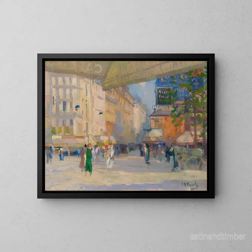 Reproduktion av målningen Rue de Paris – Élie Anatole Pavil Reproduktion av målningen Rue de Paris – Élie Anatole Pavil