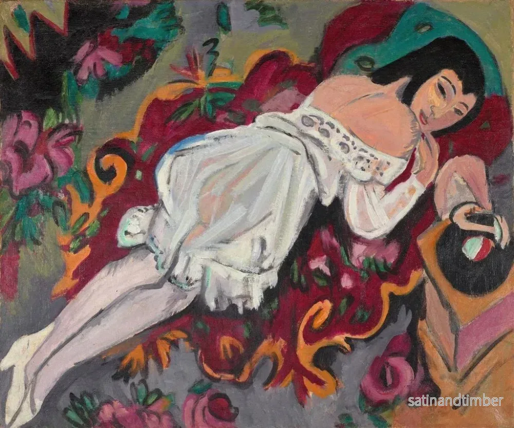 Reproduktion av målningen Fille en chemise blanche - Ernst Ludwig Kirchner - Bild 2
