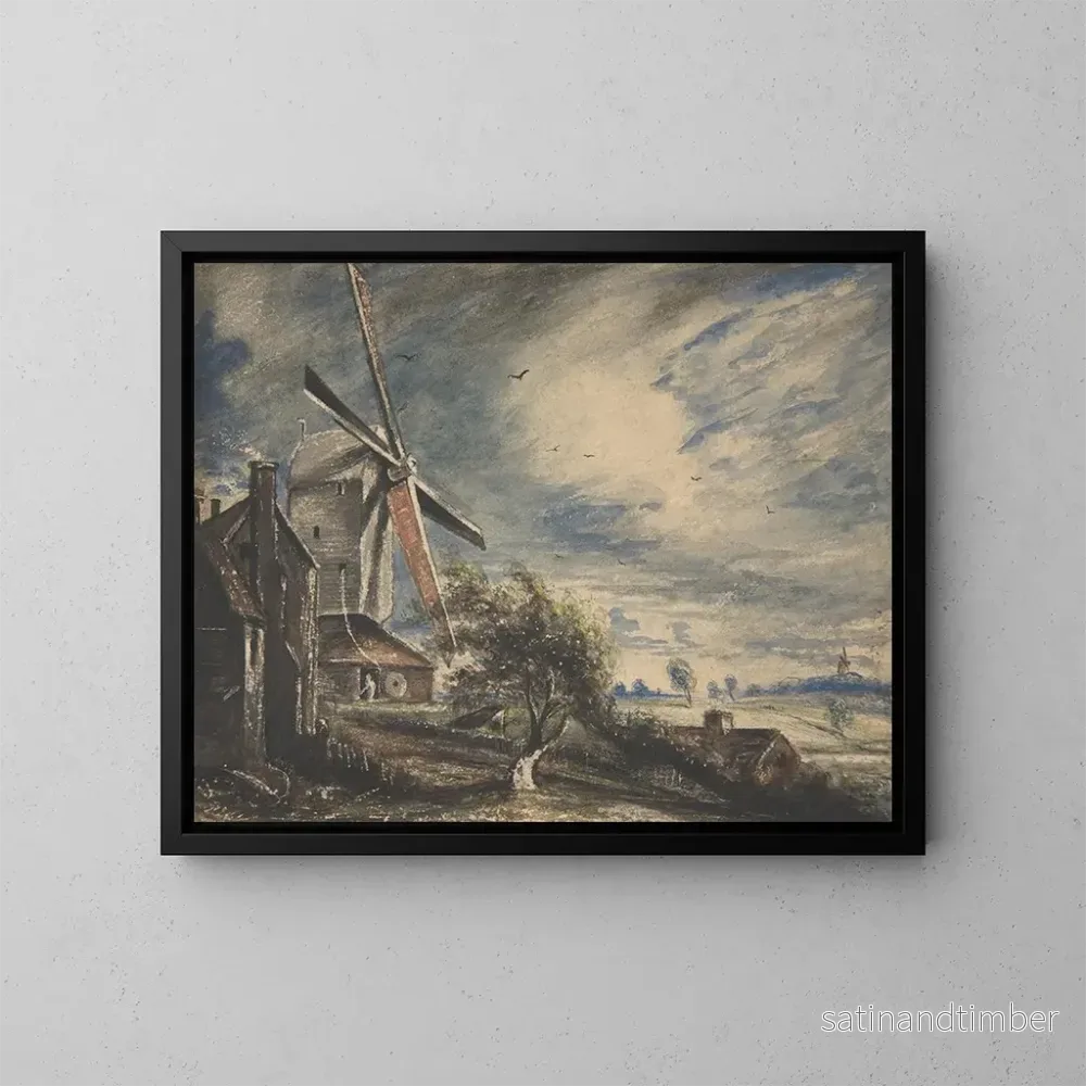 Reproduktion av tavlan En kvarn nära Colchester - John Constable