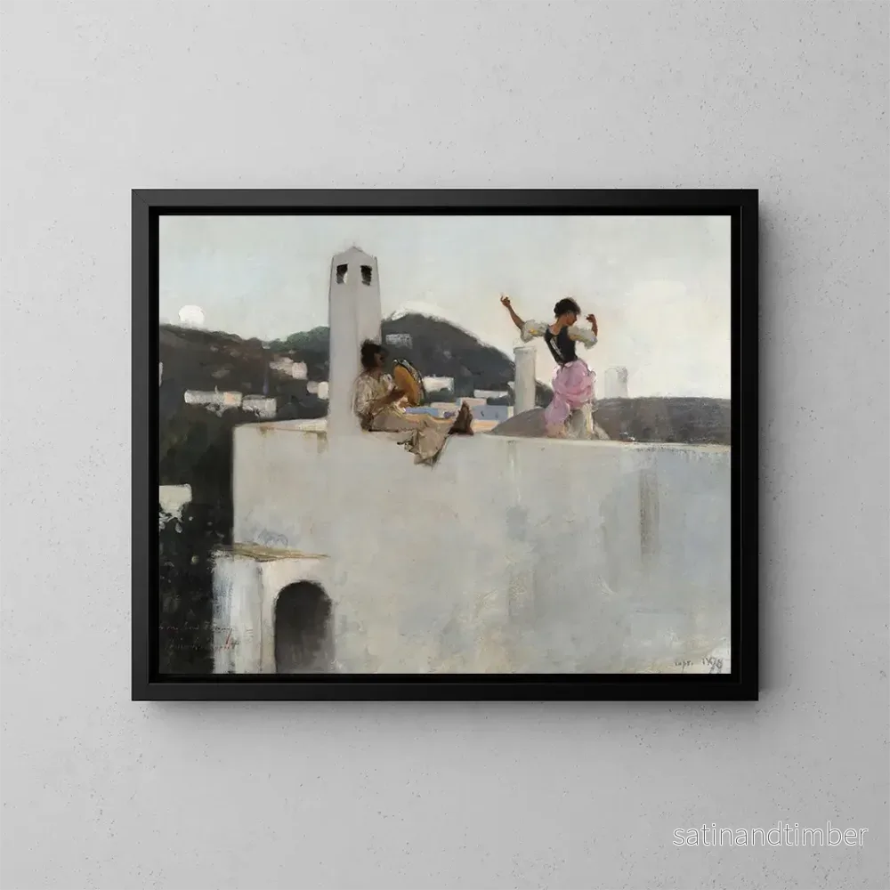 Reproduktion av målningen Fille de Capri sur un toit – John Singer Sargent Reproduktion av målningen Fille de Capri sur un toit – John Singer Sargent