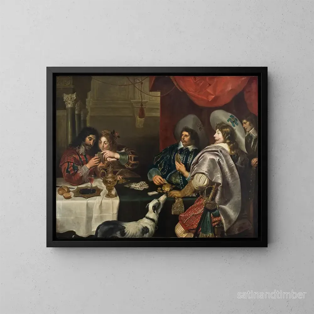 Reproduktion av målningen Le Jeu de cartes – Cornelis de Vos Reproduktion av målningen Le Jeu de cartes – Cornelis de Vos