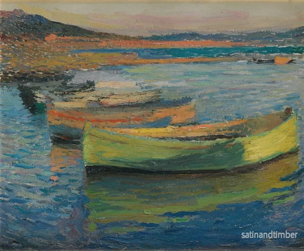 Reproduktion av målningen av Båtar nära Collioure - Henri Martin - Bild 2