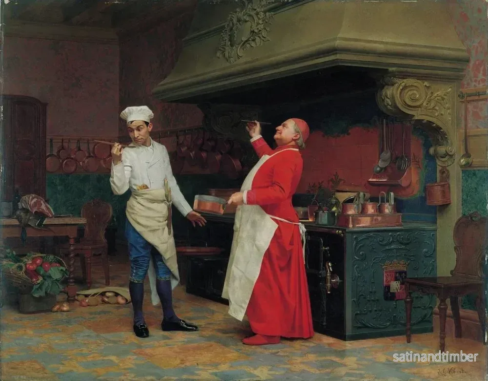 Reproduktion av målningen La sauce merveilleuse - Jehan Georges Vibert - Bild 2