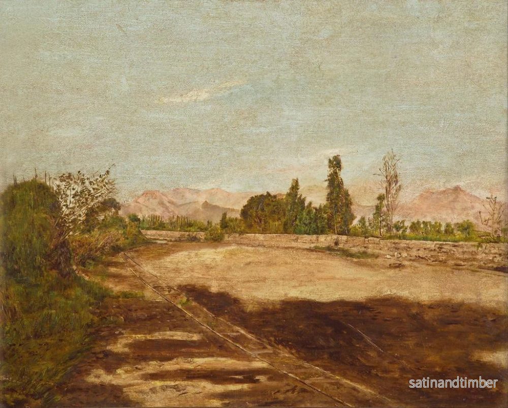 Reproduktion av målningen Landsbygd i Lima - José María Eguren - Bild 2