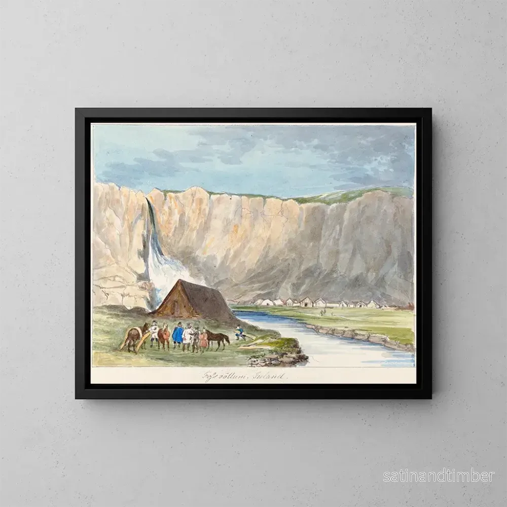 Reproduktion av målningen Fossvllum Islande - Charles Hamilton Smith