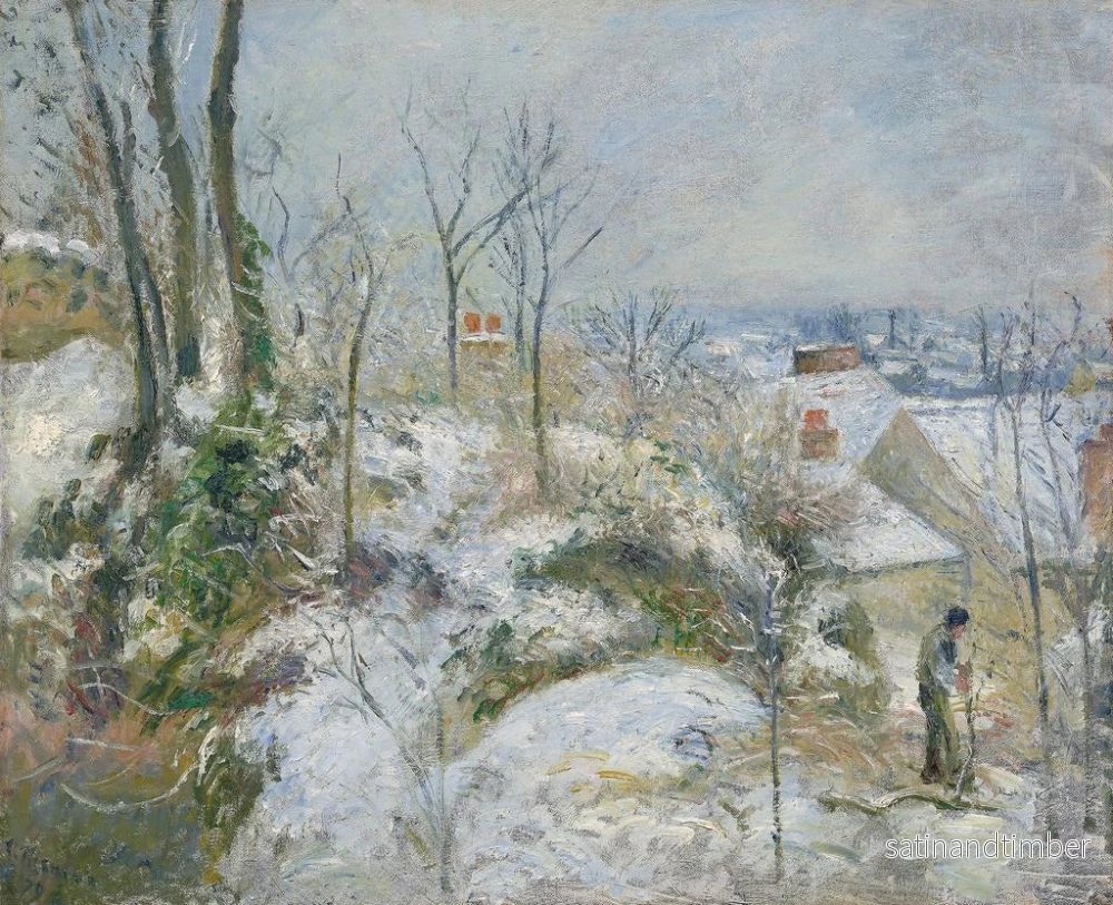 Reproduktion av målningen Kanin i ett gryt under snön i Pontoise - Camille Pissarro - Bild 2