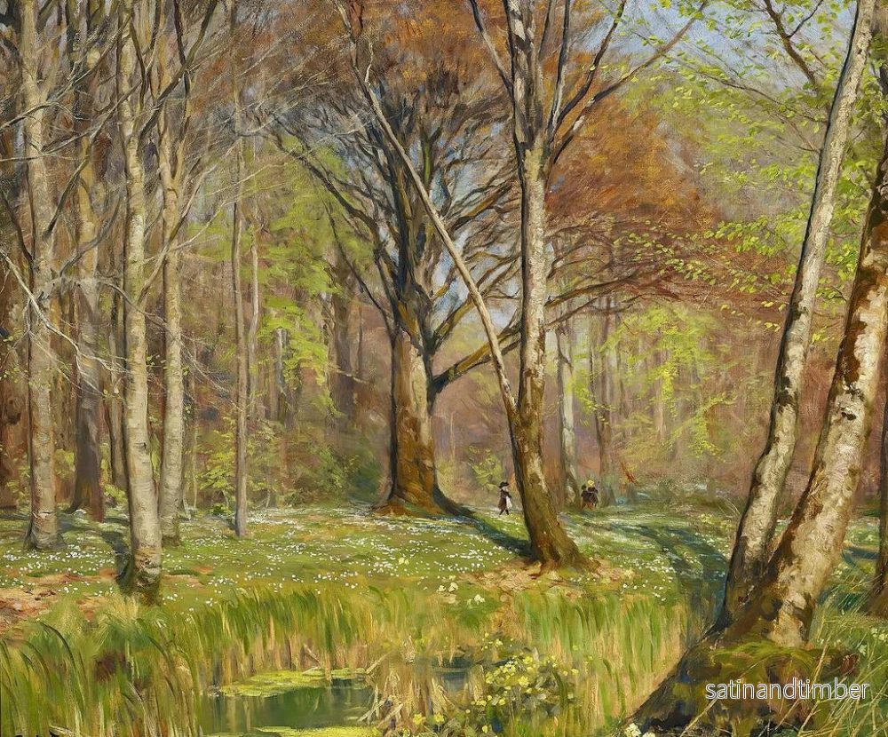 Reproduktion av målningen I skogen vid Brn har anemonerna blommat ut - Hans Andersen Brendekilde - Bild 2