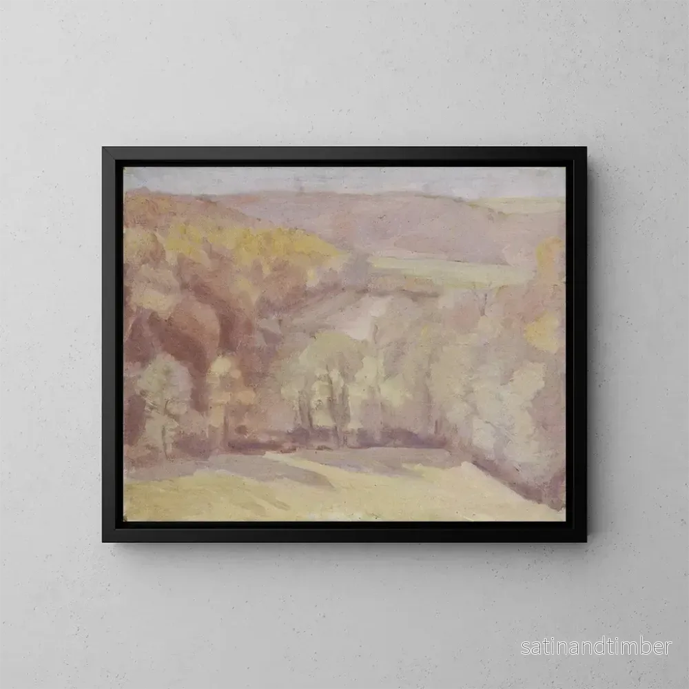 Reproduktion av målningen Landskapsbild av berg - Walther Gamerith