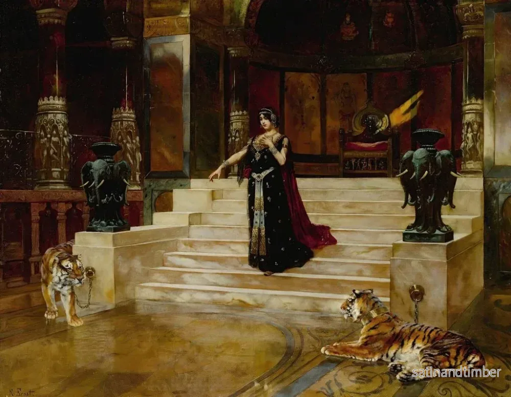 Reproduktion av målningen Salom och tigrarna - Rudolf Ernst - Bild 2