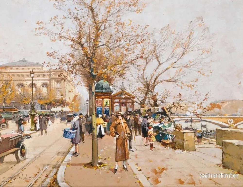 Reproduktion av målningen La Place du Châtelet, Paris - Eugène Galien-Laloue - Bild 2