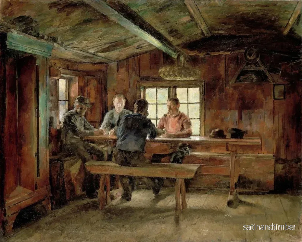 Reproduktion av målningen Les Joueurs de cartes - Harriet Backer - Bild 2