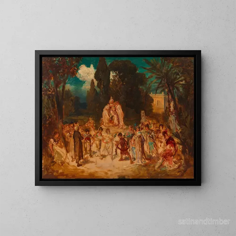Reproduktion av målningen Hedersgåva till Hans Makart - Ernst Juch