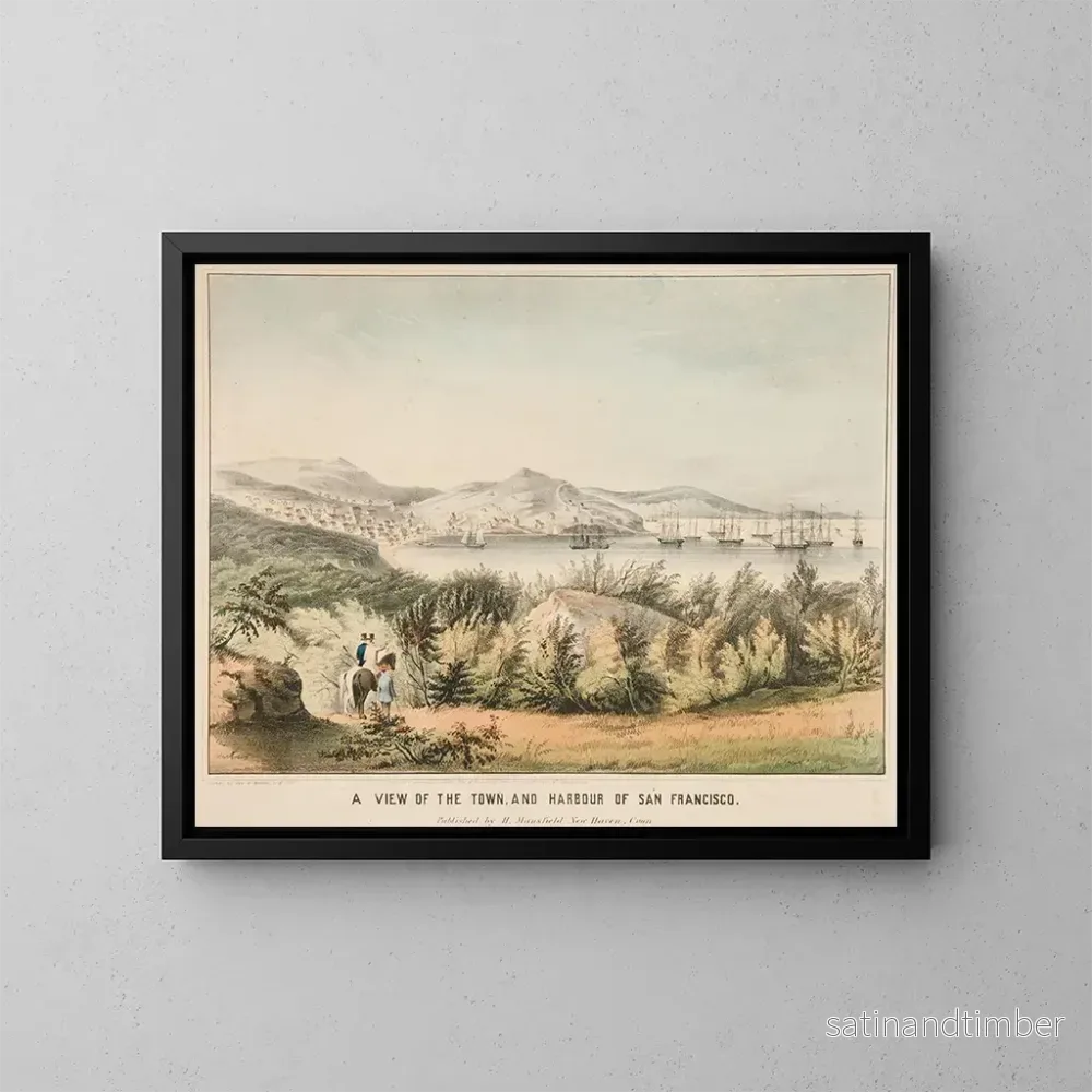 Reproduktion av målningen Vue de la ville et du port de San Francisco – James S Baillie Reproduktion av målningen Vue de la ville et du port de San Francisco – James S Baillie