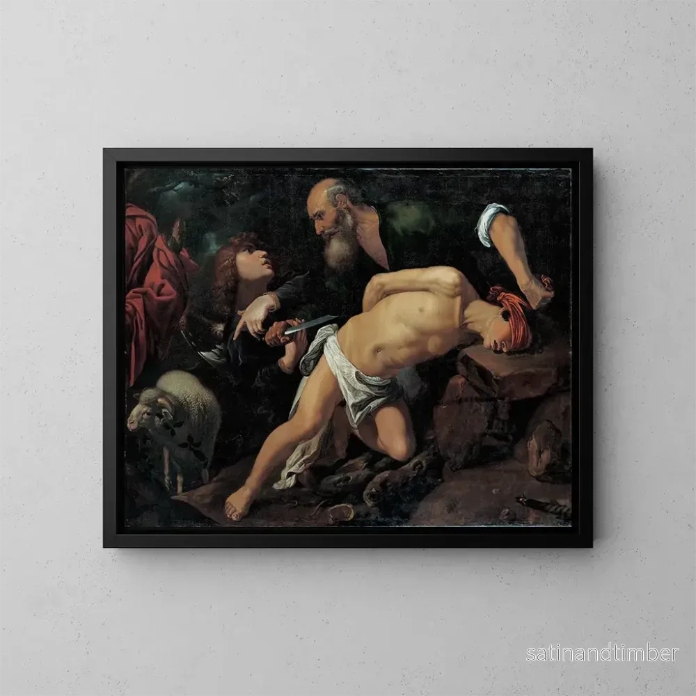 Reproduktion av målningen Le Sacrifice d'Isaac - Pedro Orrente