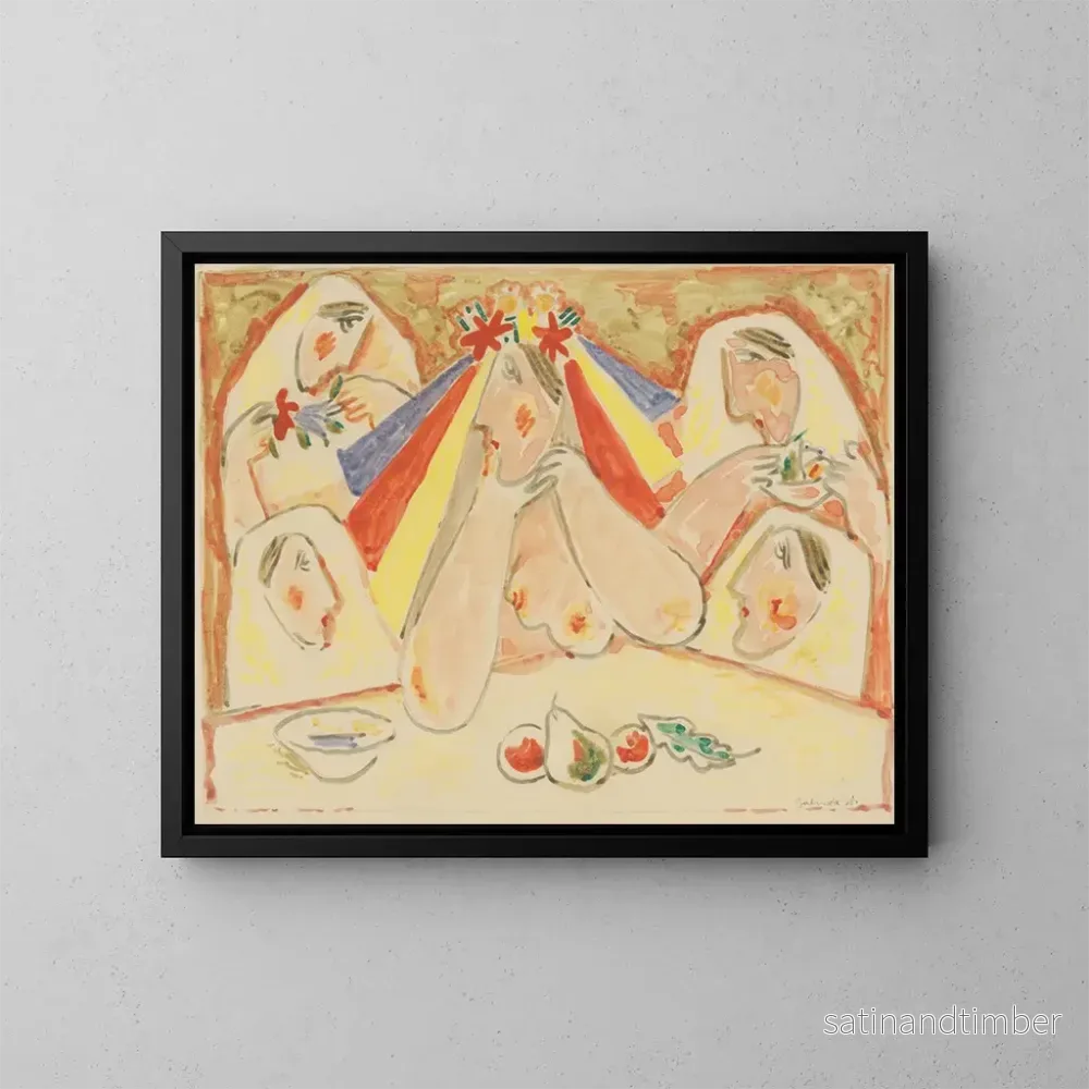 Reproduktion av målningen La mariée parmi les demoiselles d'honneur - Mikuláš Galanda